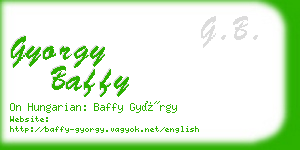 gyorgy baffy business card